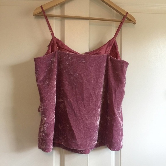 J. Crew NWT Coquette Barbie Factory Velvet Ruffle Spaghetti Cami M - Picture 8 of 8